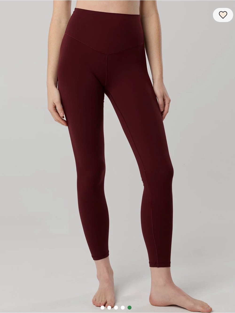 aerie Real Me 7/8 High-Waist Burgundy Leggings Size M